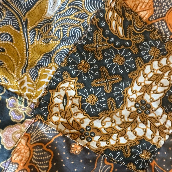 Boho Long Patchwork Sleeveless Dress - 100% Cotton - Made in Indonesia Size S - Picture 9 of 12